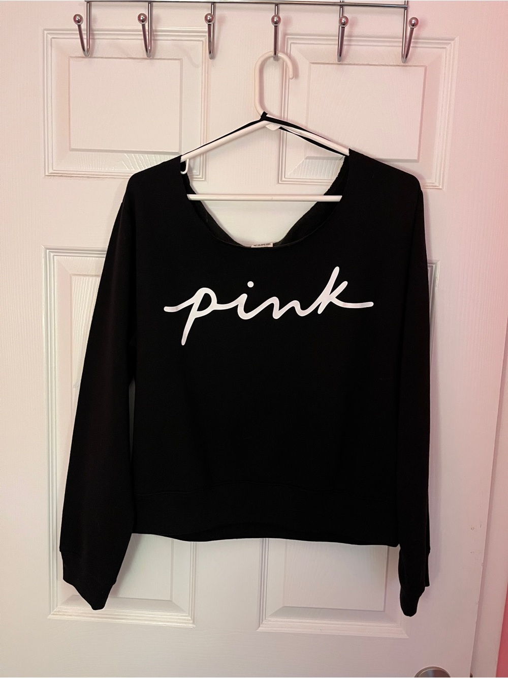 PINK Victoria's Secret Black Sweatshirt size Large